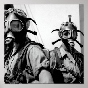 Poster Femmes portant des masques d'oxygène - 1943