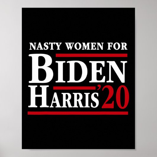 Poster Femmes pour Joe Biden Kamala Harris 2020 Anti Trum (Devant)