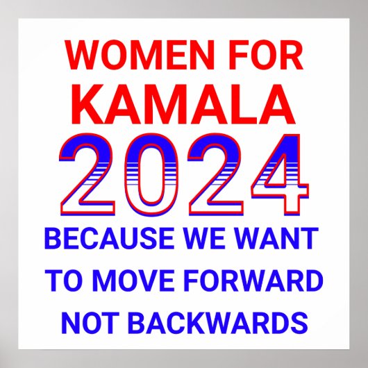 Poster Femmes pour l'élection de Kamala Harris 2024 (Devant)