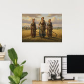Poster Femmes qui travaillent (Bureau à domicile)