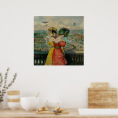 Poster Femmes regardant l'Exposition mondiale, 1904 (Cuisine)