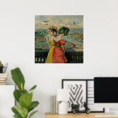 Poster Femmes regardant l'Exposition mondiale, 1904 (Bureau à domicile)