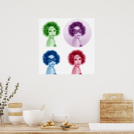 Poster Femmes rétro (Cuisine)