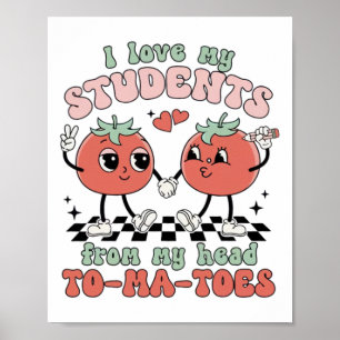 Poster Femmes Rétro J'aime Mes étudiants Valentine Enseig