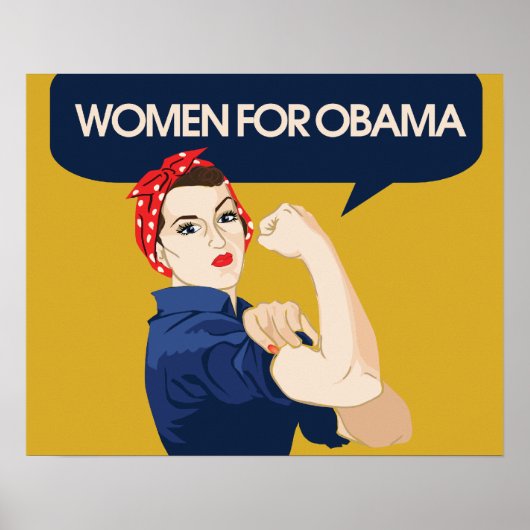 Poster Femmes rétro pour Obama (Devant)