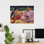 Poster Femmes tahitiennes sur la plage par Gauguin (Bureau à domicile)