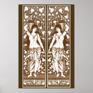 Poster Femmes tenant une urne