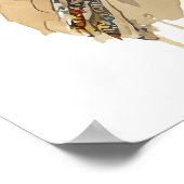 Poster Femmes Tribales Africaines Aquarelle Portrait Mur (Coin)