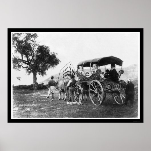 Poster Femmes tsiganes dans un wagon en Turquie 1895 (Devant)