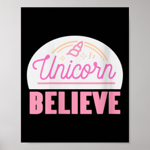 Poster Femmes Unicorne croient Sitive Magic Imaginaire Ra