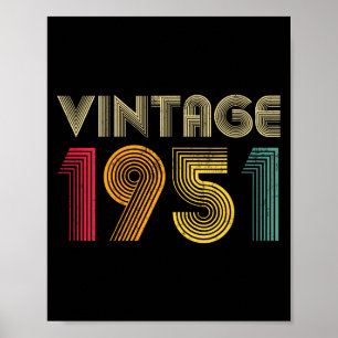 Poster Femmes Vintage 1951 75e Anniversaire 75 Ans Vêteme