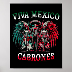 Poster Femmes Viva Mexique Dia De Los Muertos - Jour Des
