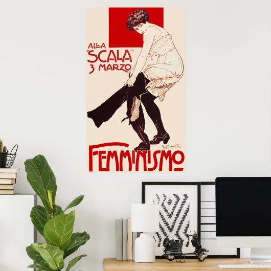 Poster Femminisme (Bureau à domicile)