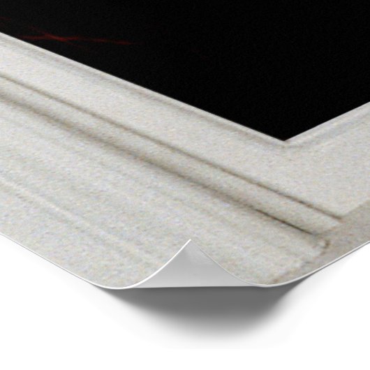 Poster Fenêtre à panneau blanc avec une illusion de vue (Coin)