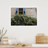 Poster Fenêtre bleue (Cuisine)