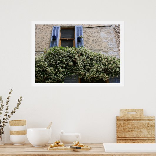 Poster Fenêtre bleue (Cuisine)