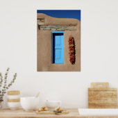 Poster Fenêtre bleue de Taos (Cuisine)