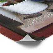 Poster fenêtre de fleurs (Coin)