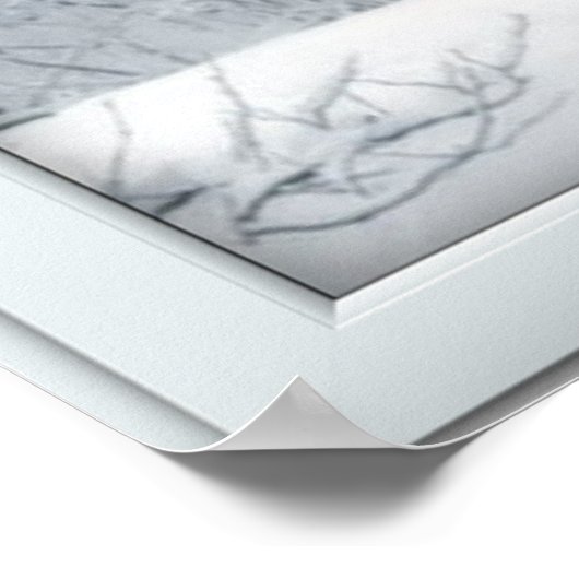 Poster Fenêtre de neige fraîche avec vue (Coin)