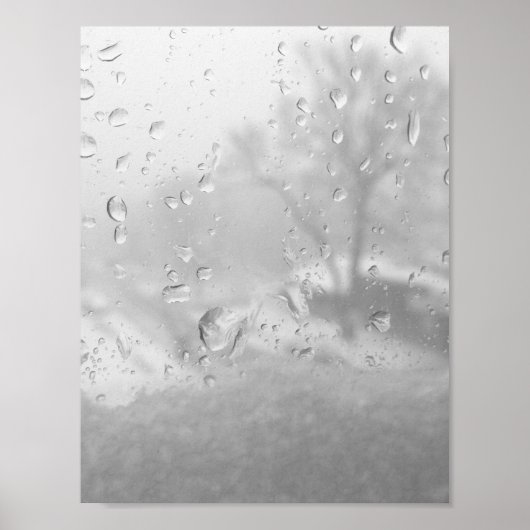 Poster fenêtre de ville d'hiver (Devant)