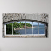 Poster Fenêtre en arc avec vue mer (Devant)
