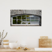 Poster Fenêtre en arc avec vue sur un loch (Cuisine)
