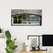 Poster Fenêtre en arc avec vue sur un loch (Bureau à domicile)