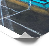 Poster Fenêtre en verre de l'église Light 3 (Coin)