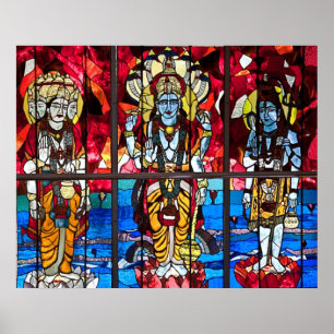 Poster Fenêtre en verre teinté de trinité