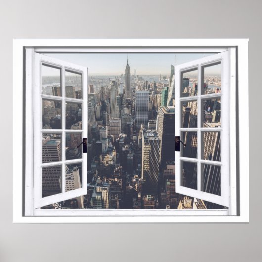 Poster Fenêtre Faux de New York (Devant)