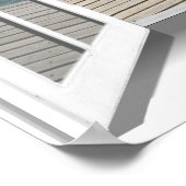 Poster Fenêtre Faux de vue 3D Boardwalk Ocean (Coin)
