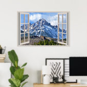 Poster Fenêtre Faux personnalisées (Bureau à domicile)