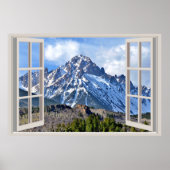 Poster Fenêtre Faux personnalisées (Devant)