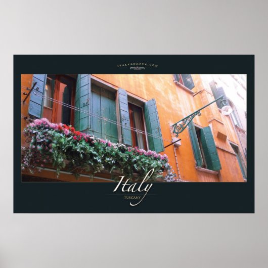 Poster Fenêtre florale (Devant)