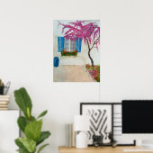 Poster Fenêtre grecque (Bureau à domicile)