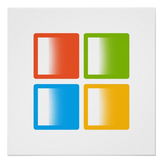 Poster Fenêtre Microsoft Art (Devant)