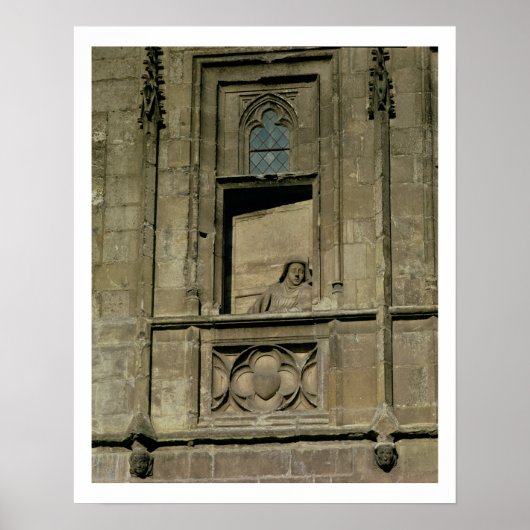 Poster Fenêtre molle dans la façade d'entrée avec un pers (Devant)