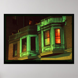 Poster Fenêtre Noël