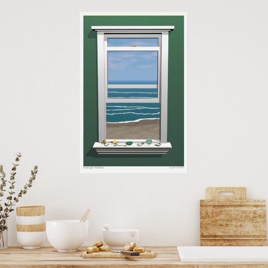 Poster Fenêtre Nostalgique (Cuisine)