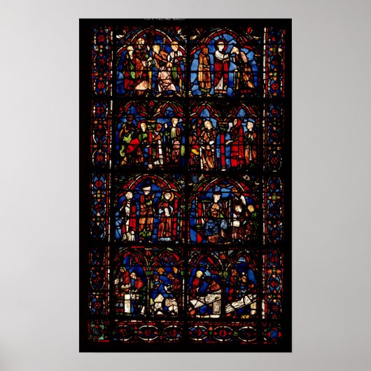 Poster Fenêtre représentant des scènes (Devant)