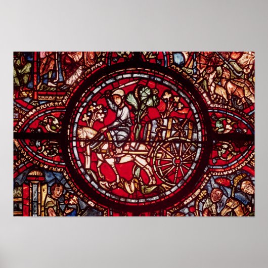 Poster Fenêtre représentant un marchand de vin (Devant)