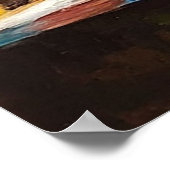 Poster Fenêtre rustique donnant sur une campagne colorée (Coin)