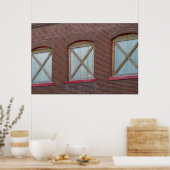Poster Fenêtres Boarded Brick Building (Cuisine)