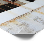 Poster Fenêtres brisées dans un entrepôt d'usine abandonn (Coin)