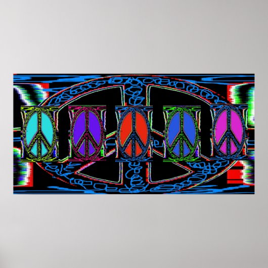 Poster Fenêtres des signes de paix Squiger (Devant)