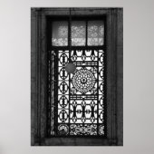 Poster Fenêtres du monde : Mosquée du Caire B&W (Devant)