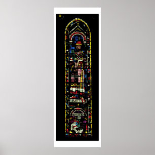 Poster Fenêtres du transept nord ; rose représentant l'An