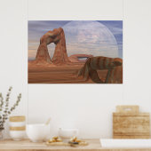 Poster Fenêtres D'Un Monde Lointain (36"x 24") (Cuisine)