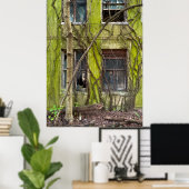 Poster Fenêtres et Vignes (Bureau à domicile)
