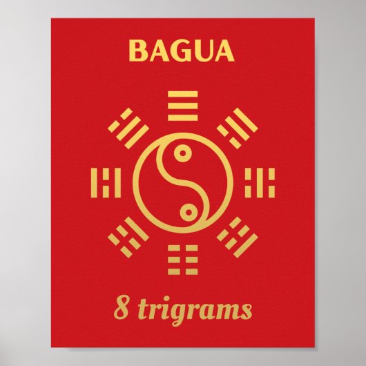 Poster Feng Shui - Bagua Gold (Devant)